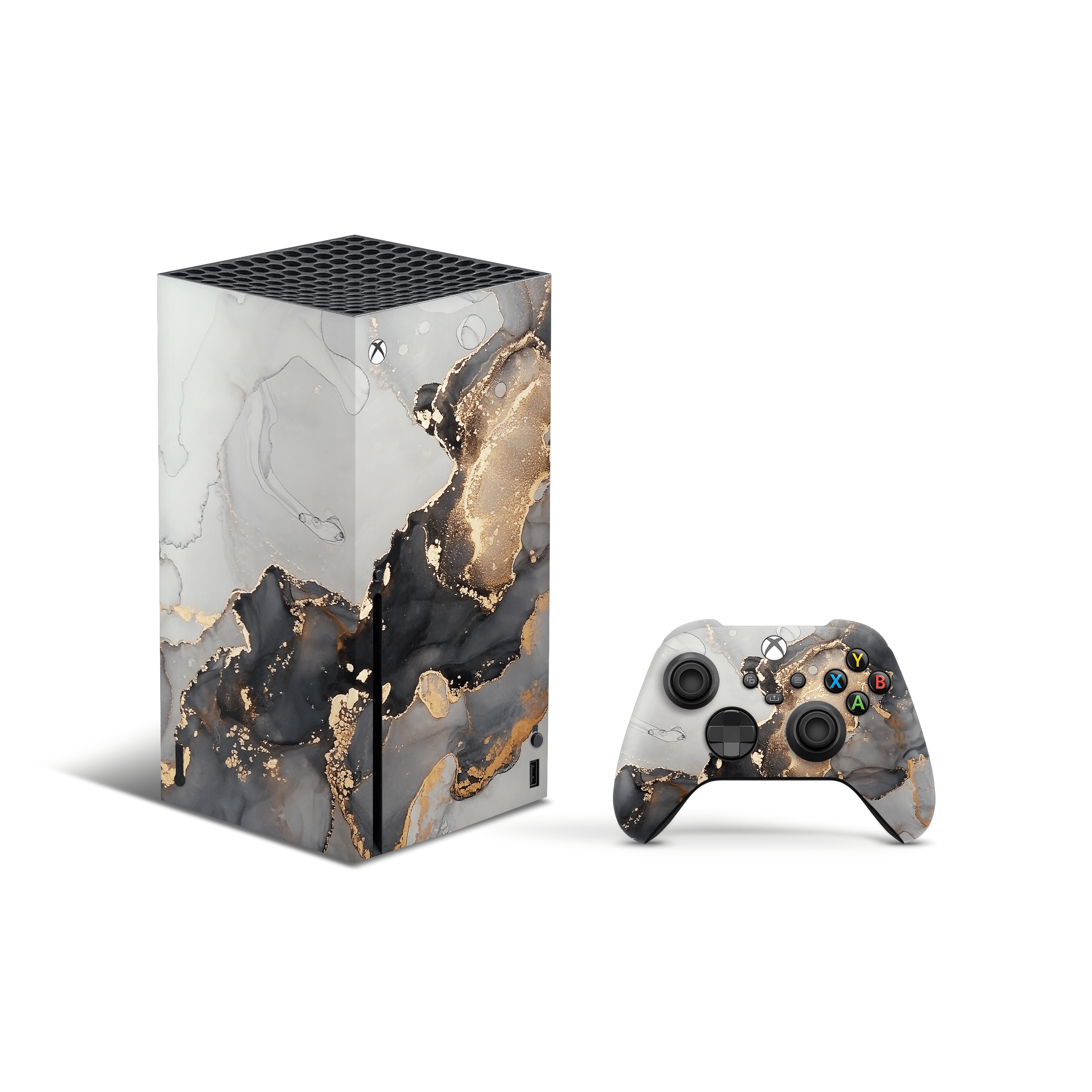 Black Marble Xbox Series X Decal Skin