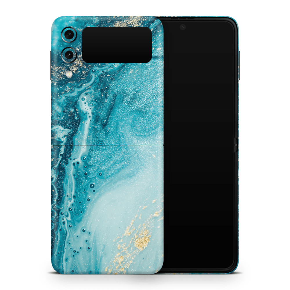 Aqua Beach Samsung Galaxy Z Flip / Fold Decal Skins