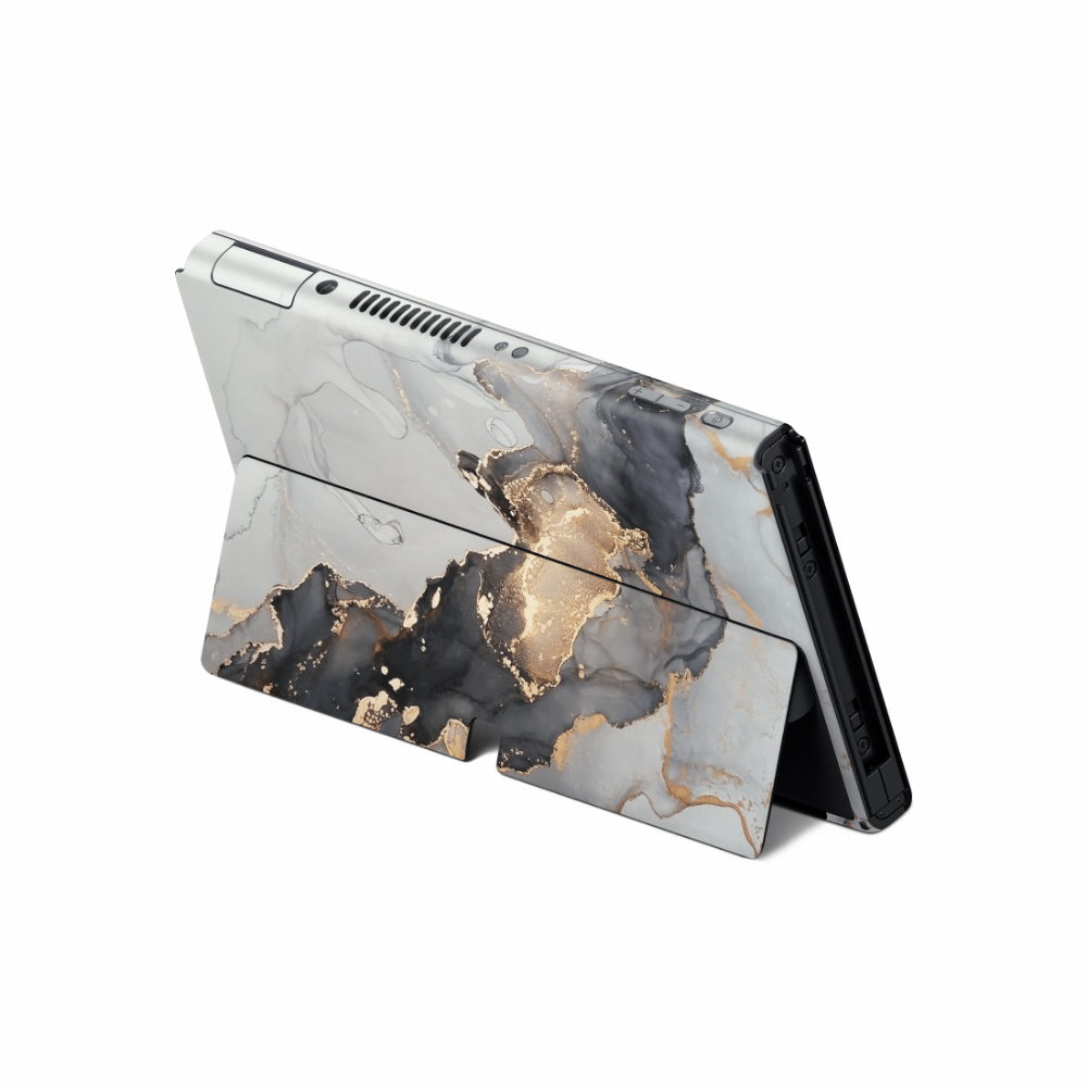Black Marble Nintendo Switch OLED Decal Skin