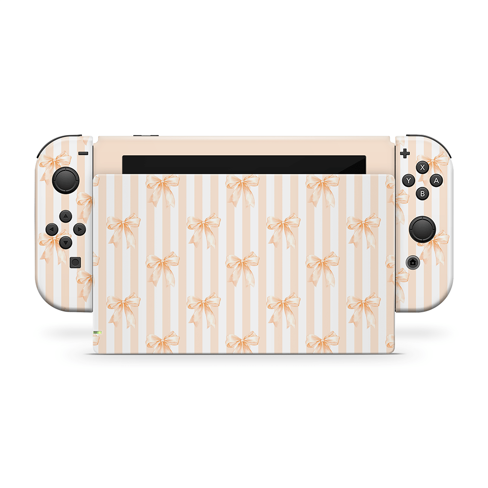 Apricot Bows Nintendo Switch Decal Skin