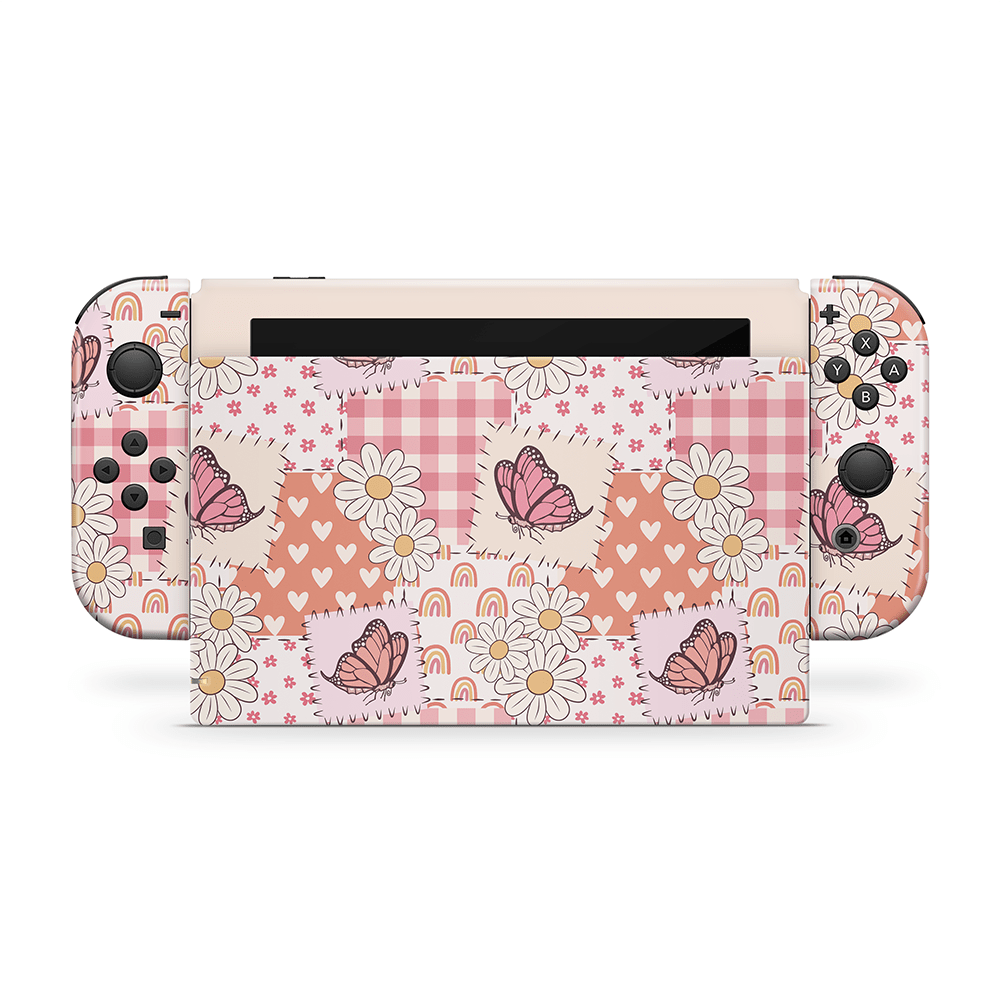 Blush Patchwork Nintendo Switch Decal Skin