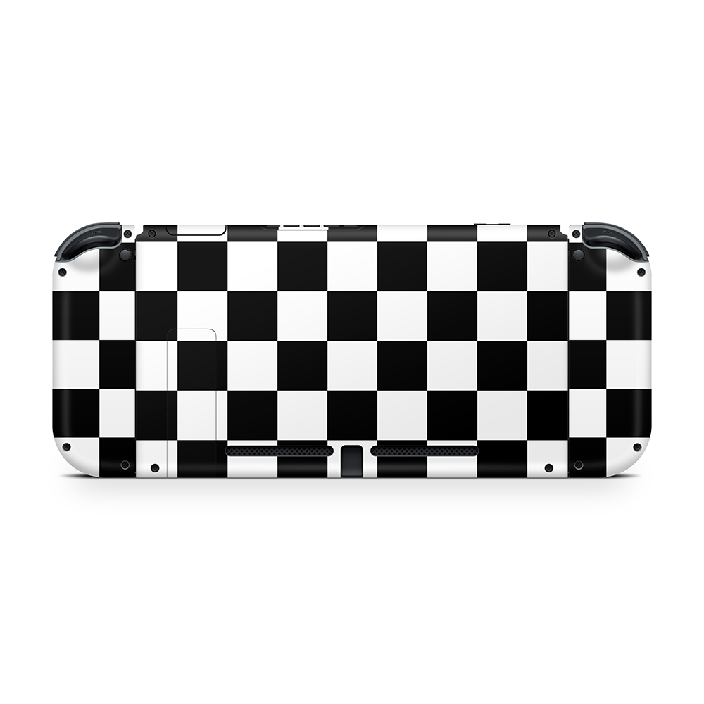 Black Checkered Nintendo Switch Decal Skin