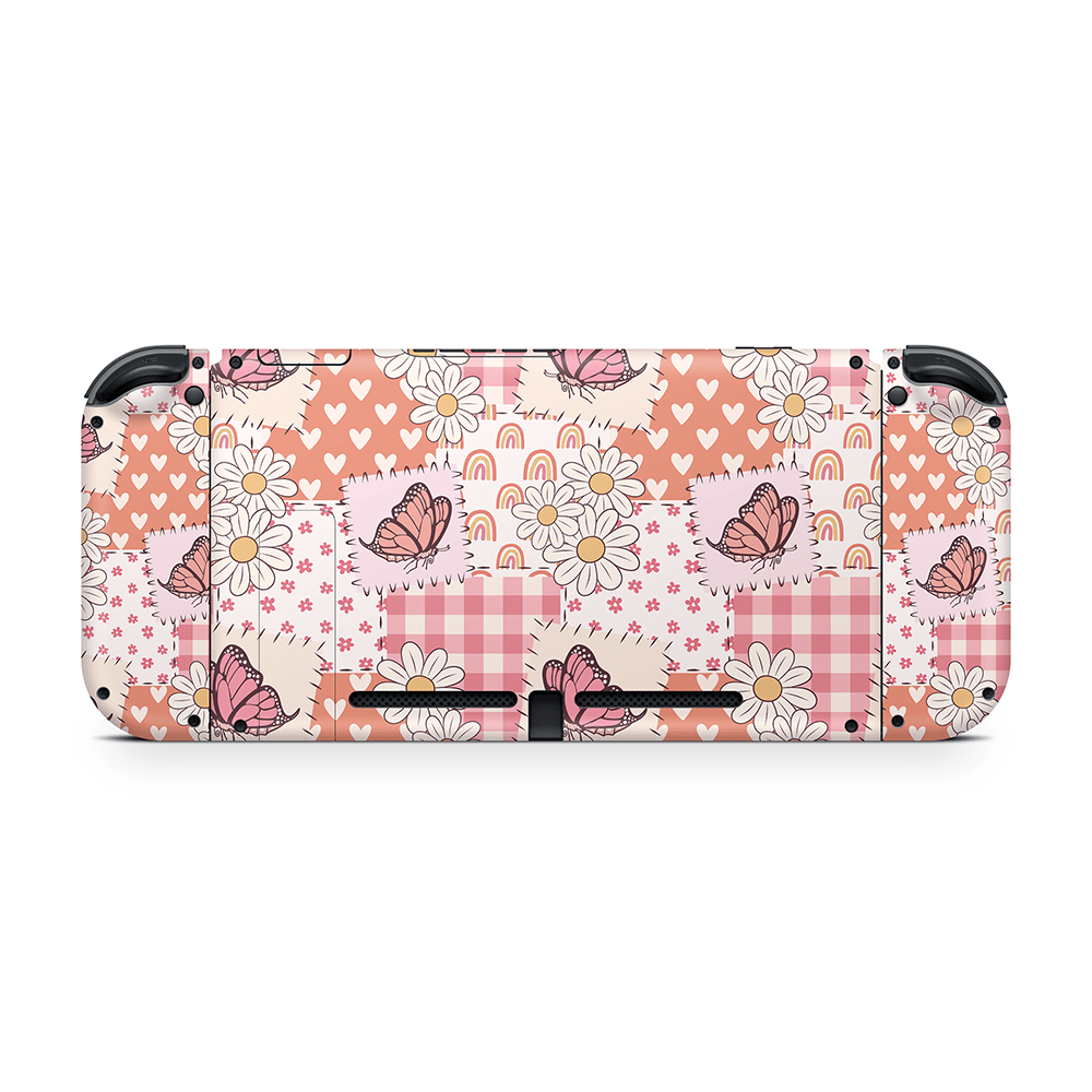 Blush Patchwork Nintendo Switch Decal Skin