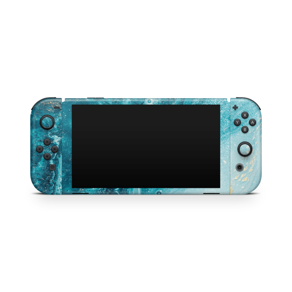 Aqua Beach Nintendo Switch OLED Decal Skin