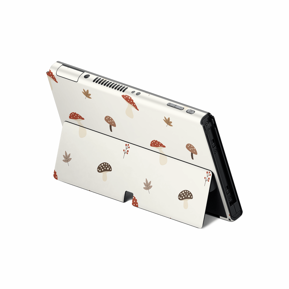 Autumn Mushies Nintendo Switch OLED Decal Skin