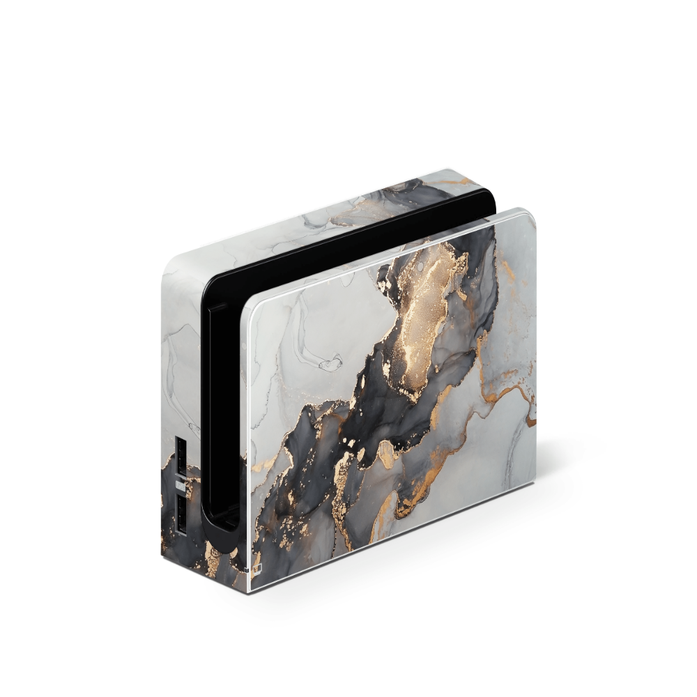 Black Marble Nintendo Switch OLED Decal Skin