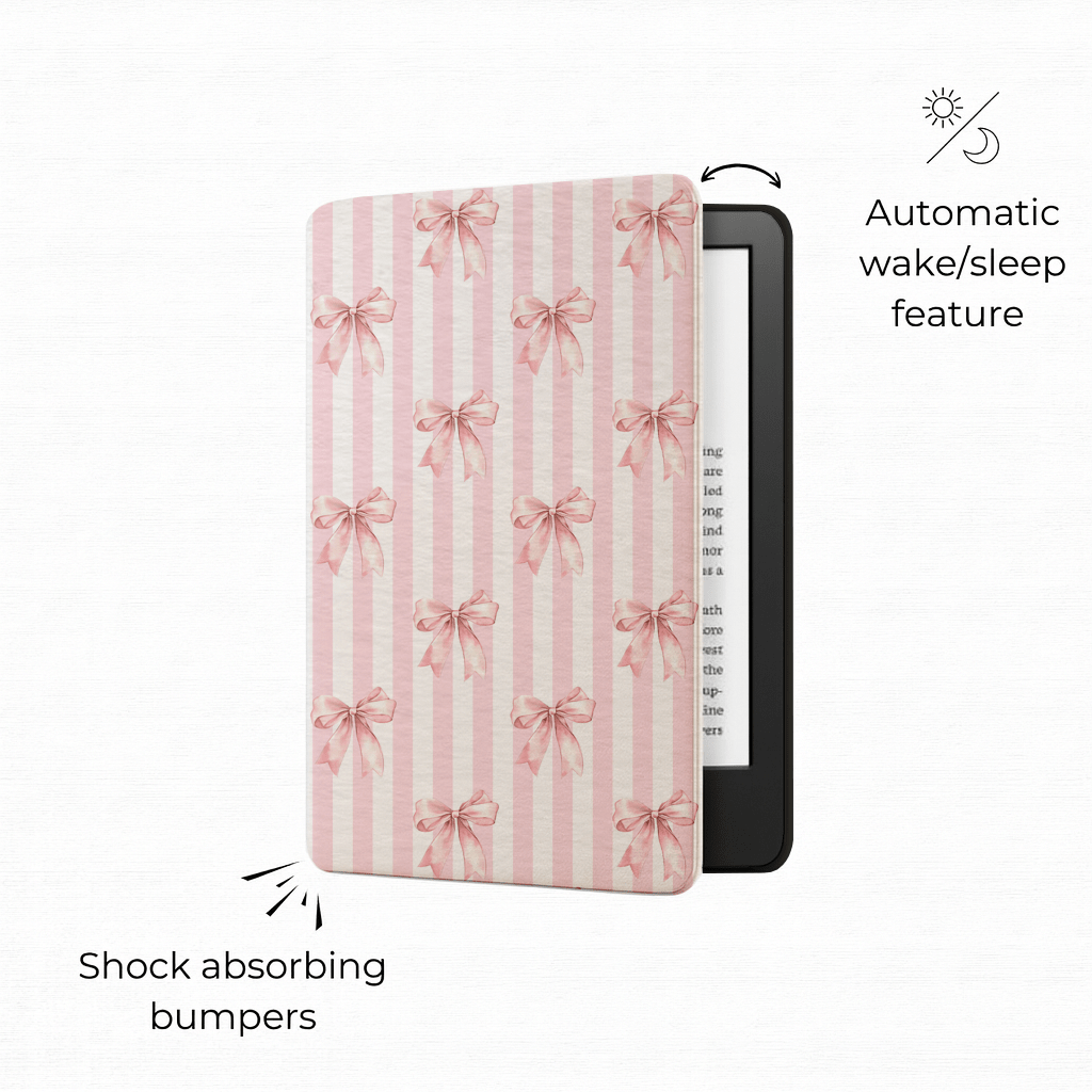 Blush Bows - Lightweight Everyday Kindle Case