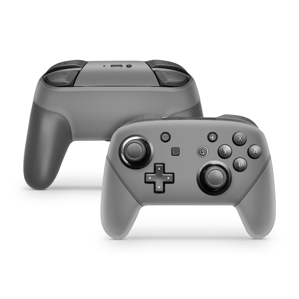 Balanced Grey Nintendo Switch Pro Controller Decal Skins
