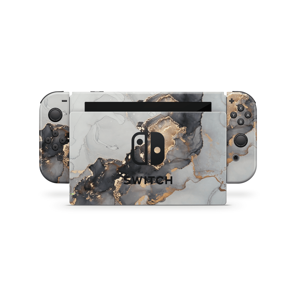 Black Marble Nintendo Switch Decal Skin