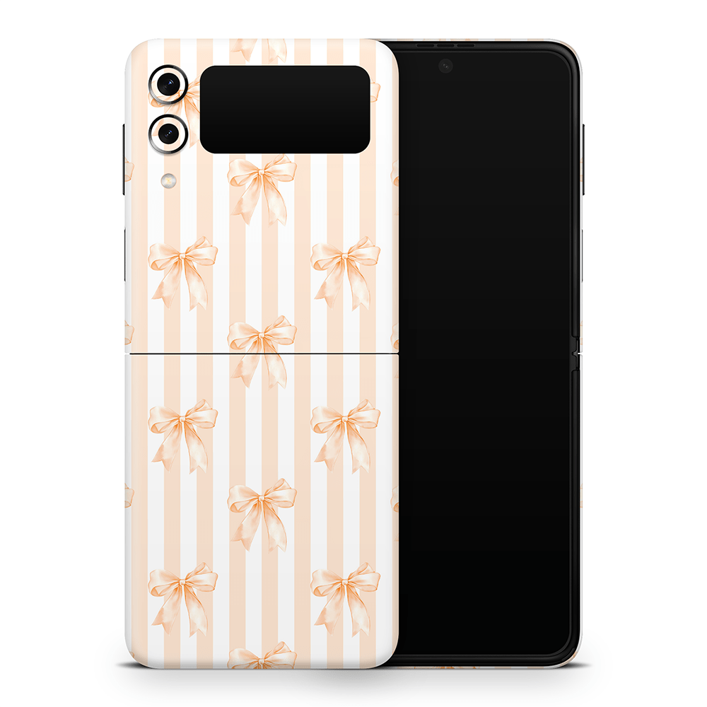 Apricot Bows Samsung Galaxy Z Flip / Fold Decal Skins