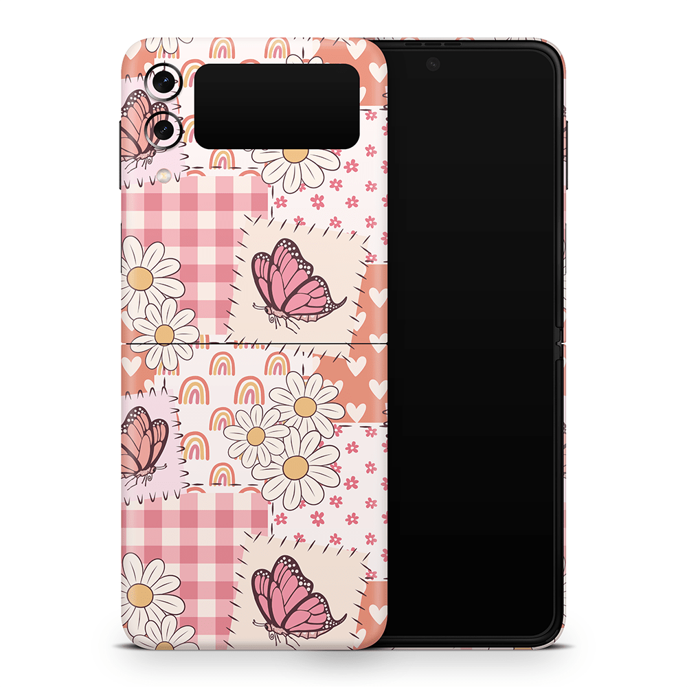 Blush Patchwork Samsung Galaxy Z Flip / Fold Decal Skins