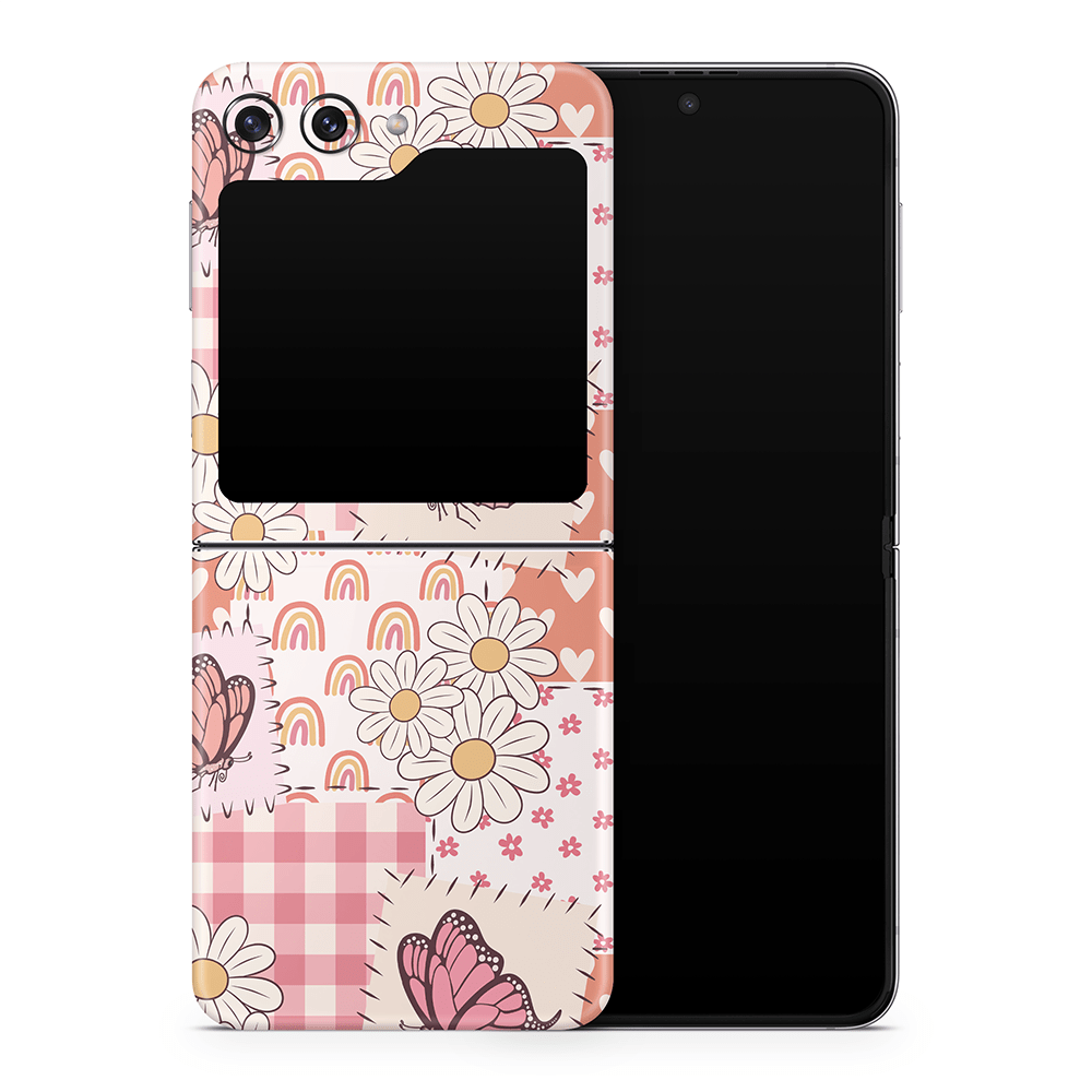 Blush Patchwork Samsung Galaxy Z Flip / Fold Decal Skins