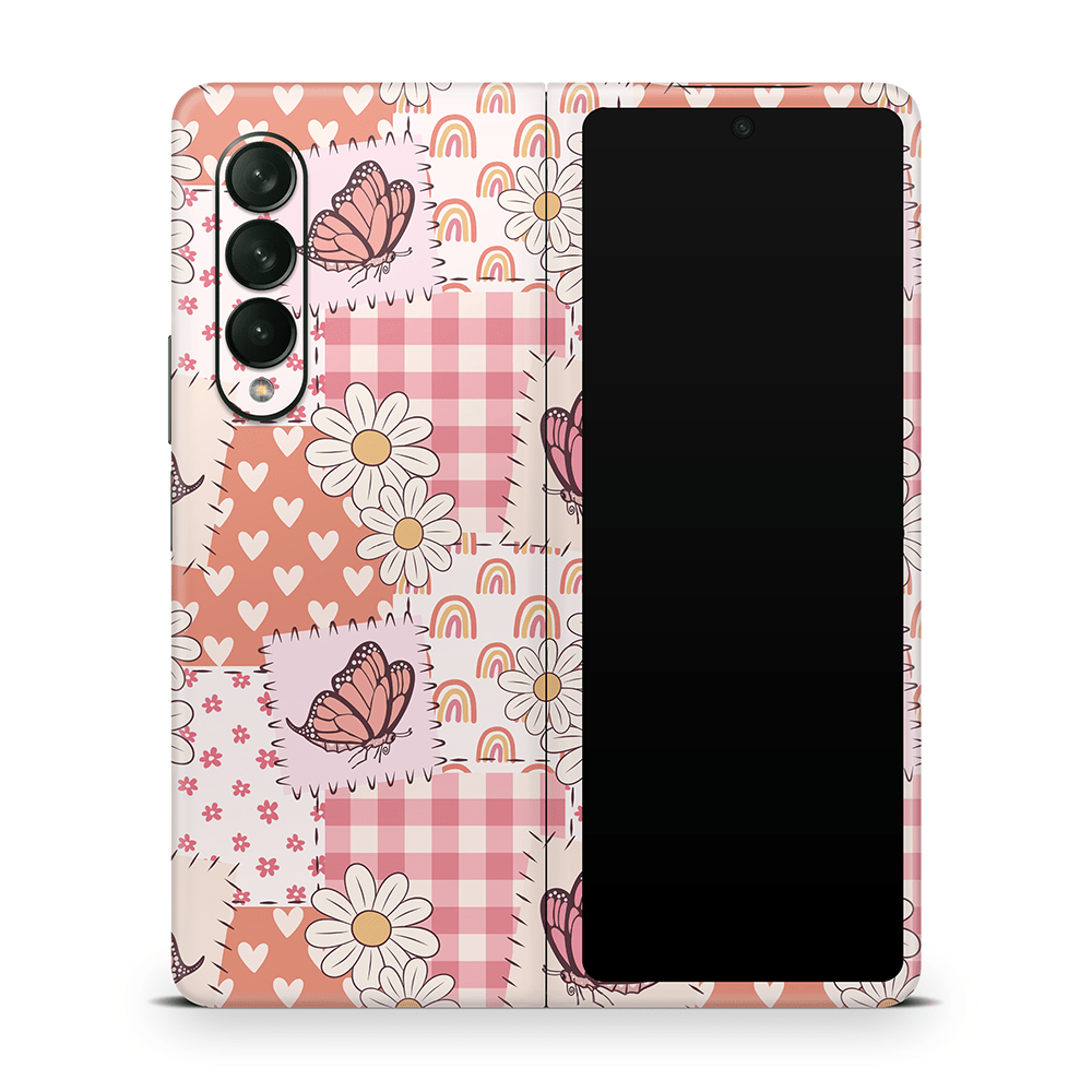 Blush Patchwork Samsung Galaxy Z Flip / Fold Decal Skins