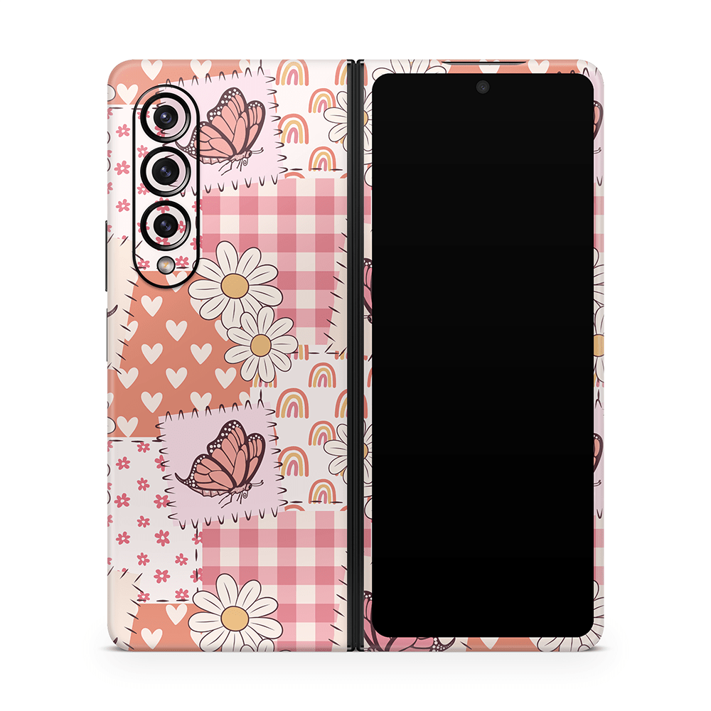 Blush Patchwork Samsung Galaxy Z Flip / Fold Decal Skins