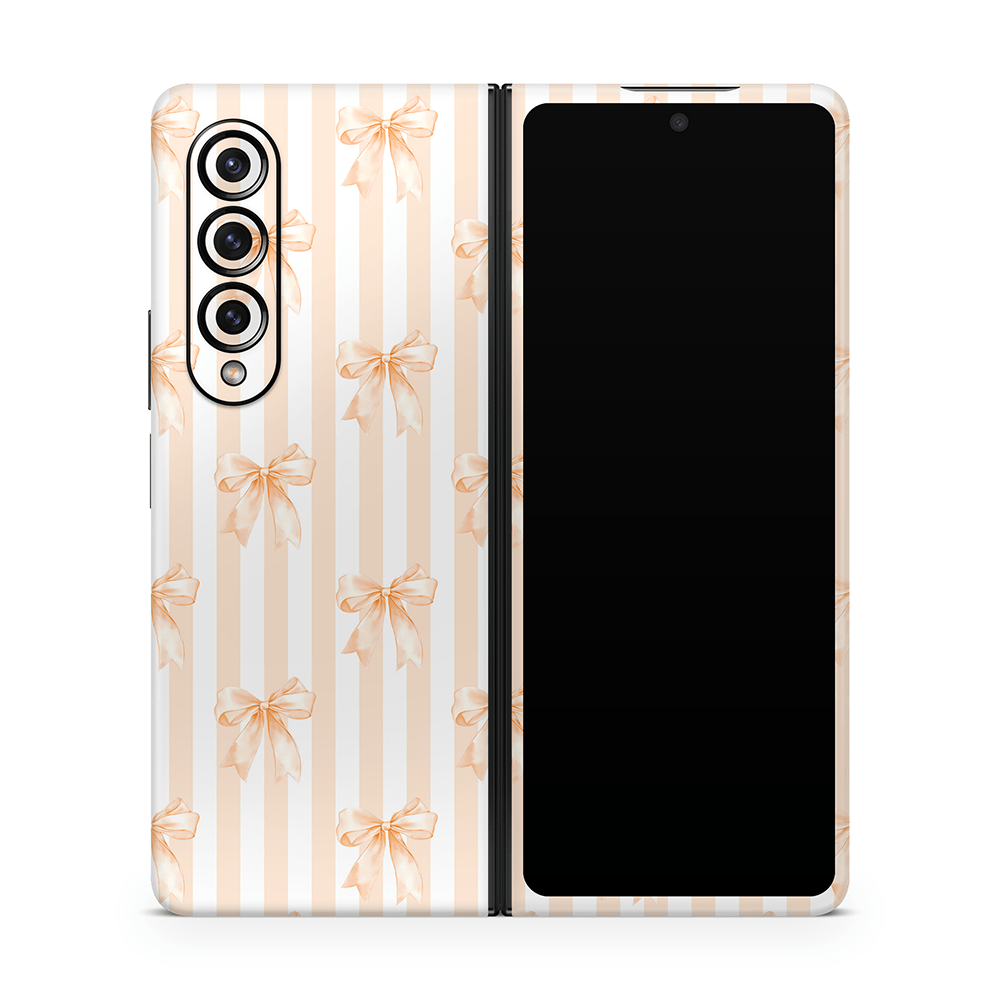 Apricot Bows Samsung Galaxy Z Flip / Fold Decal Skins