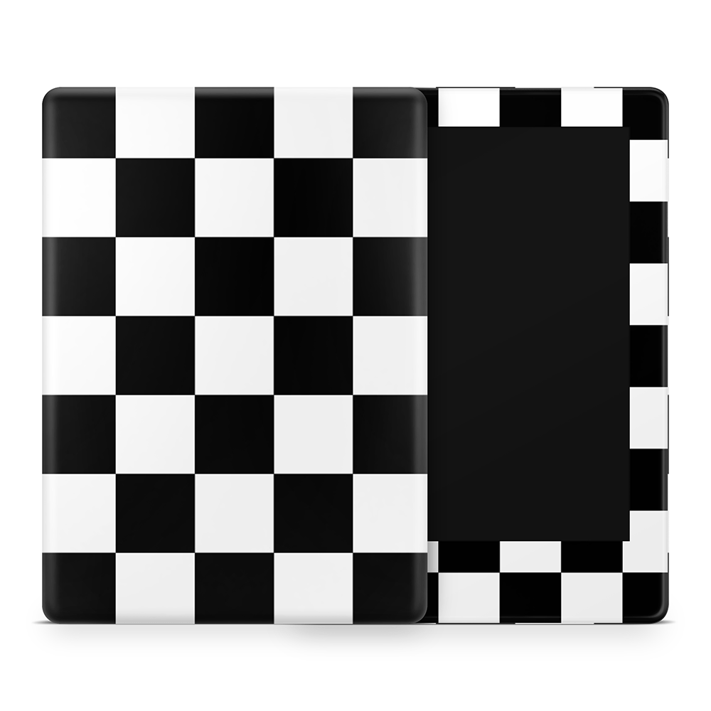 Black Checkered Amazon Kindle Decal Skins
