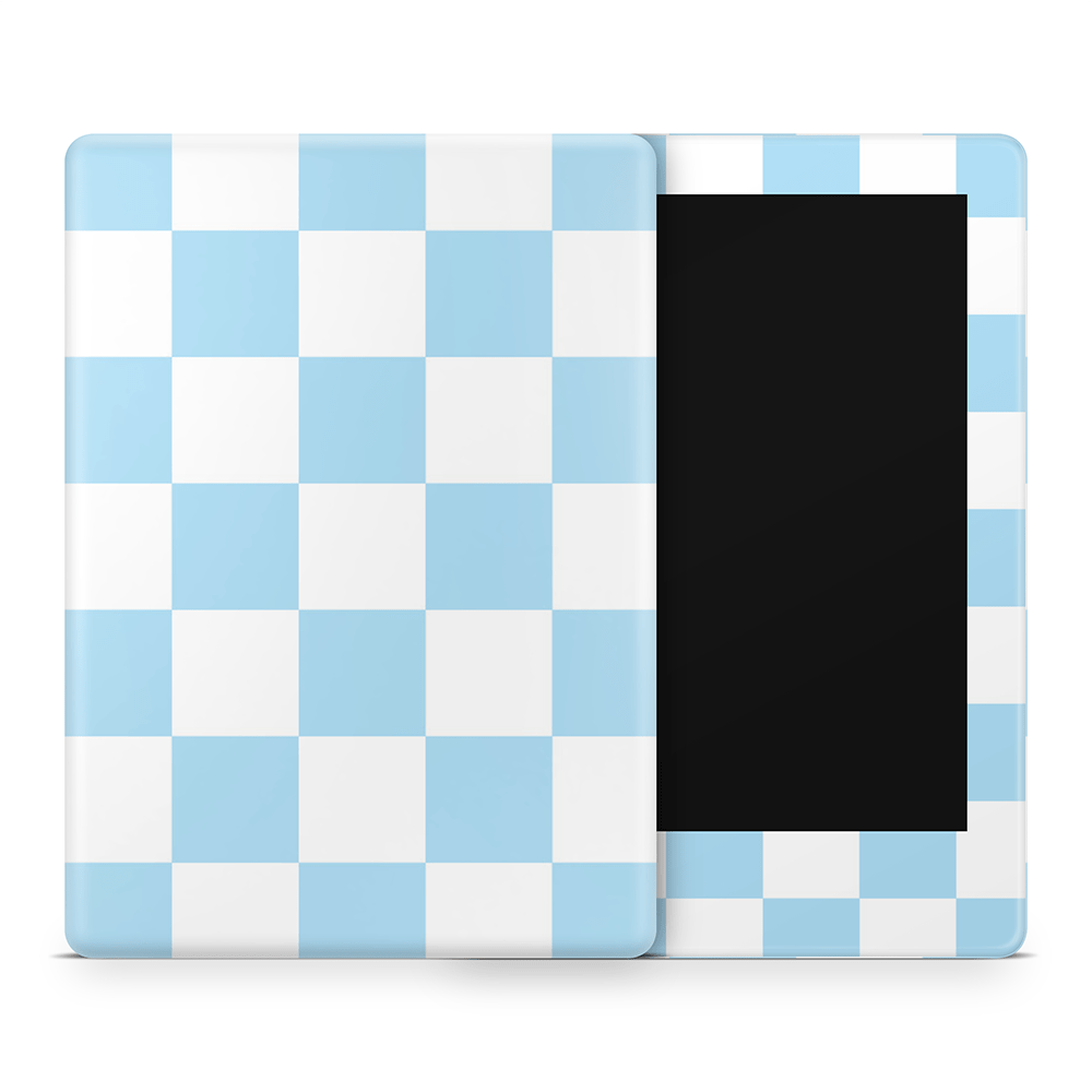 Blueberry Checkered Amazon Kindle Decal Skins