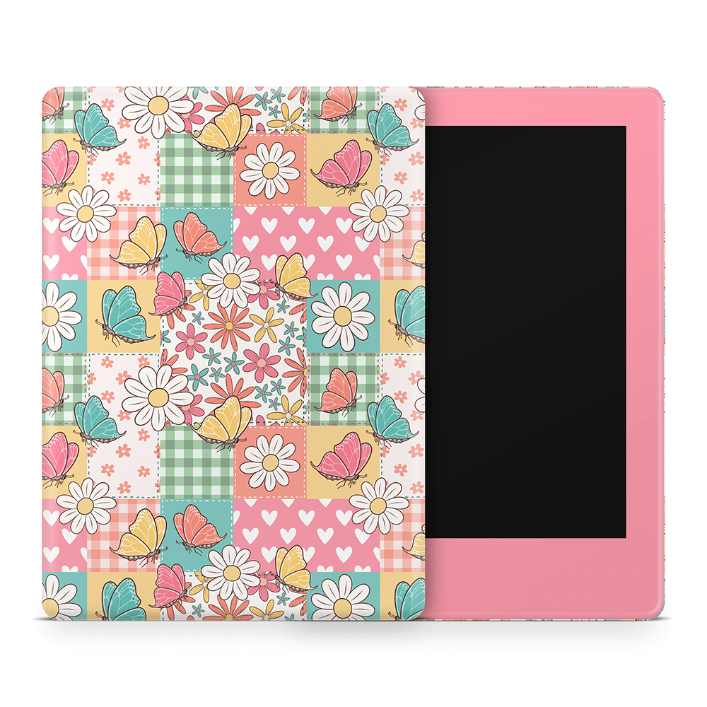 Butterfly Patchwork Amazon Kindle Decal Skins