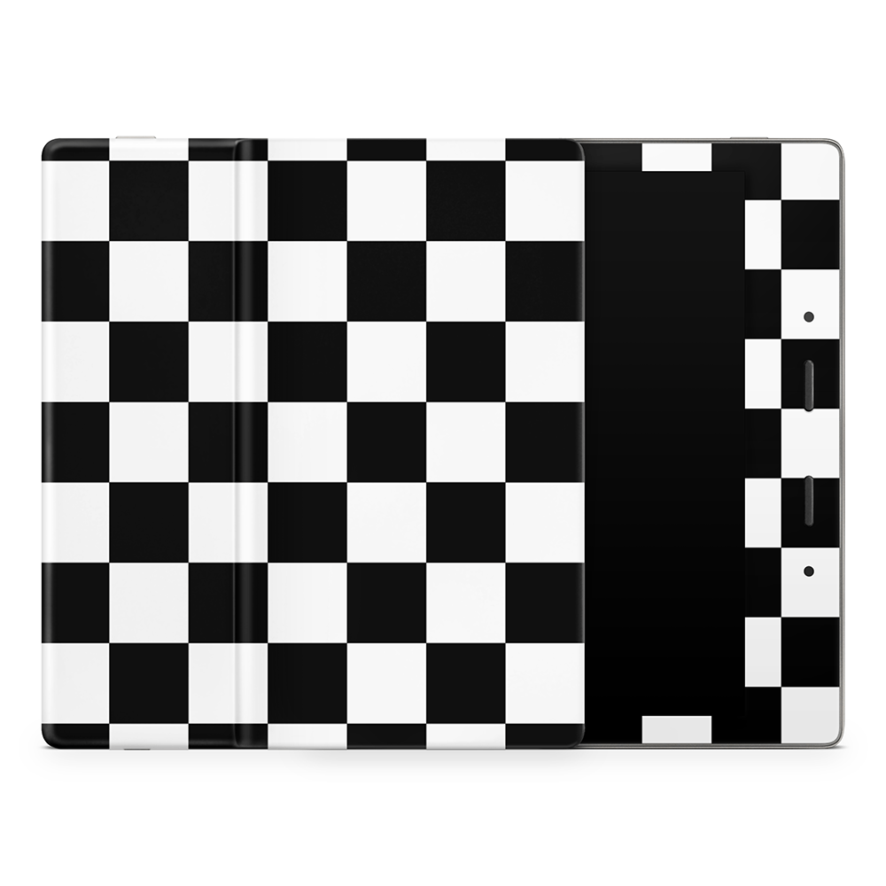 Black Checkered Amazon Kindle Decal Skins
