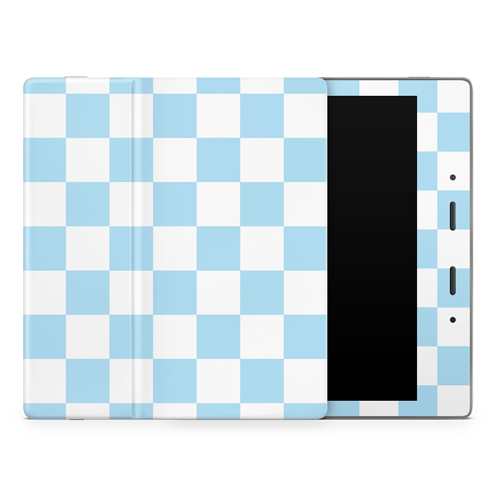 Blueberry Checkered Amazon Kindle Decal Skins