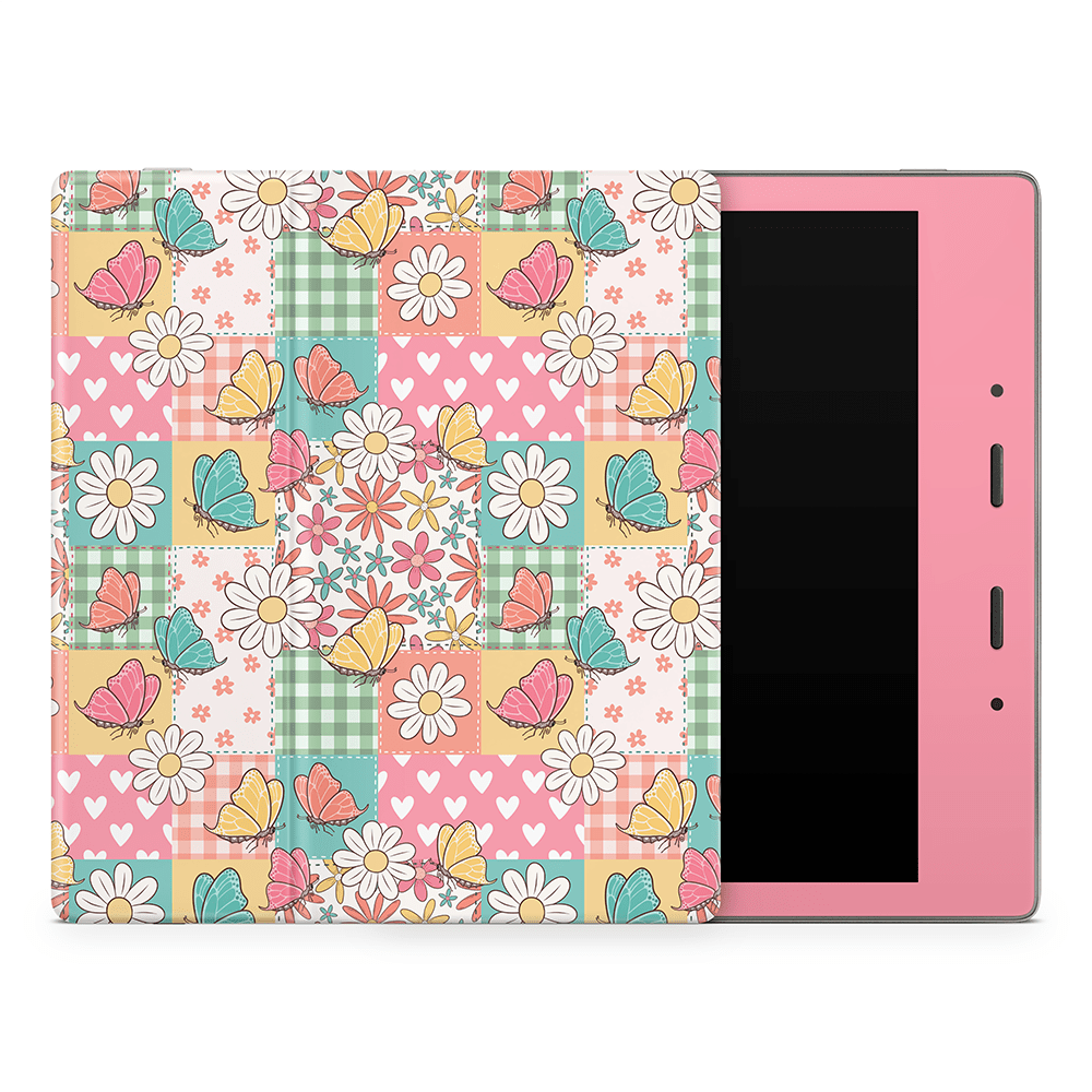 Butterfly Patchwork Amazon Kindle Decal Skins