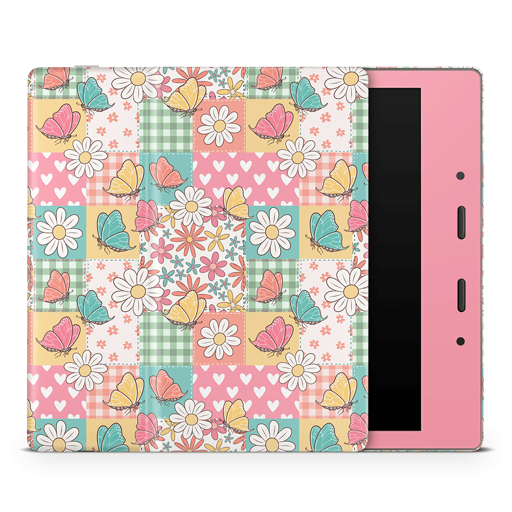 Butterfly Patchwork Amazon Kindle Decal Skins