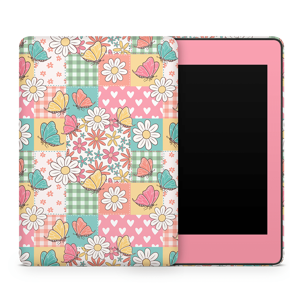 Butterfly Patchwork Amazon Kindle Decal Skins