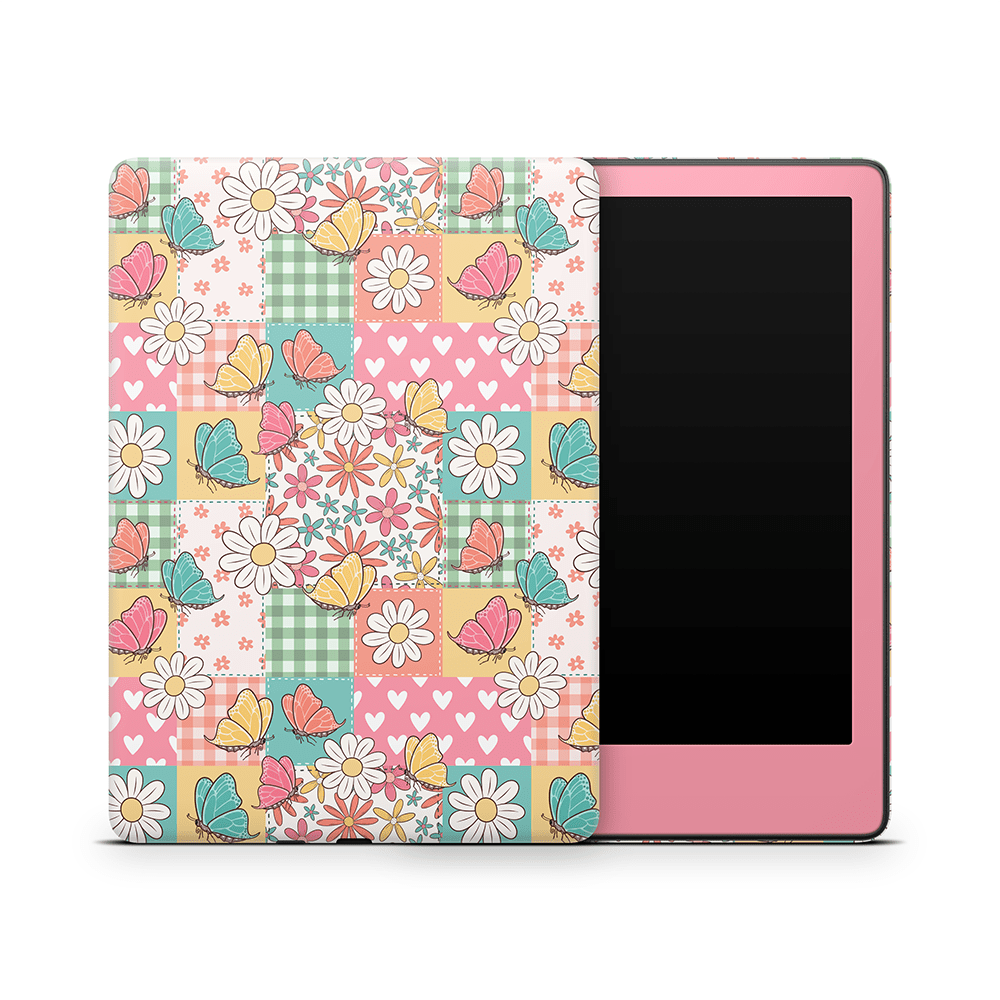 Butterfly Patchwork Amazon Kindle Decal Skins