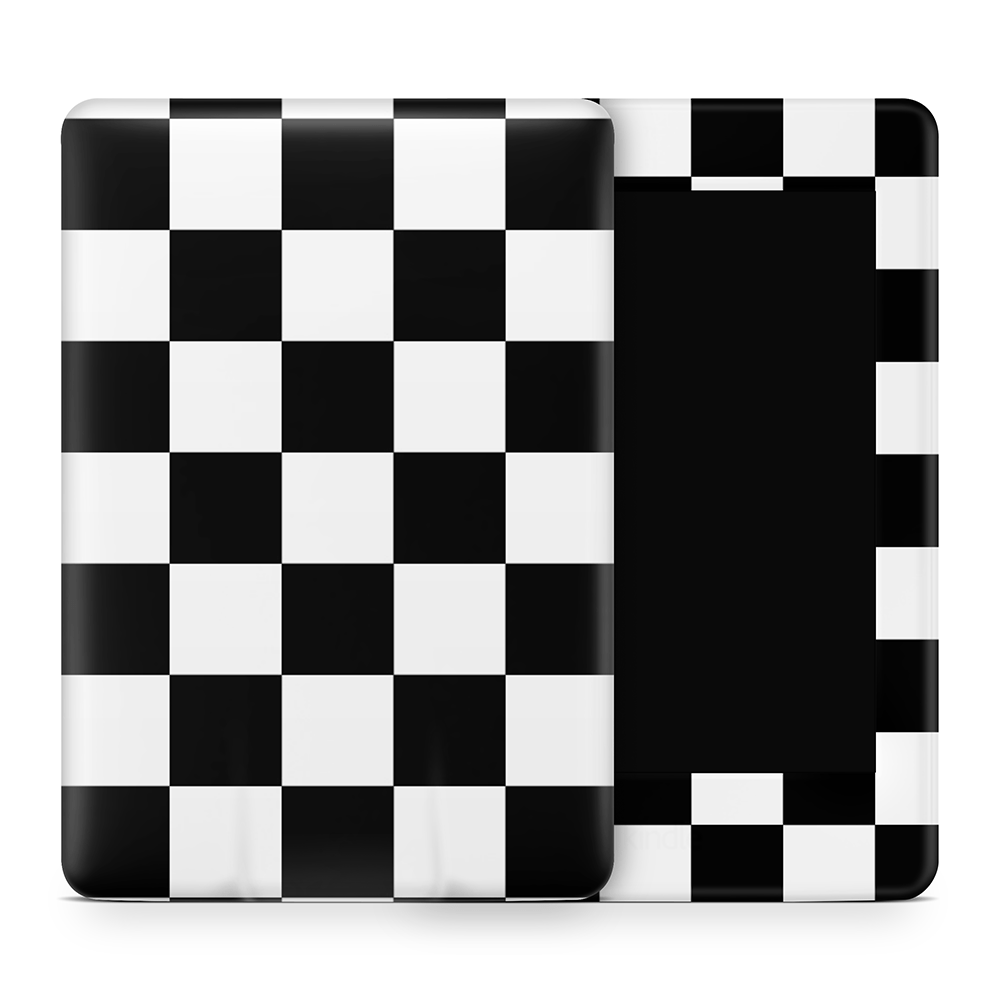 Black Checkered Amazon Kindle Decal Skins