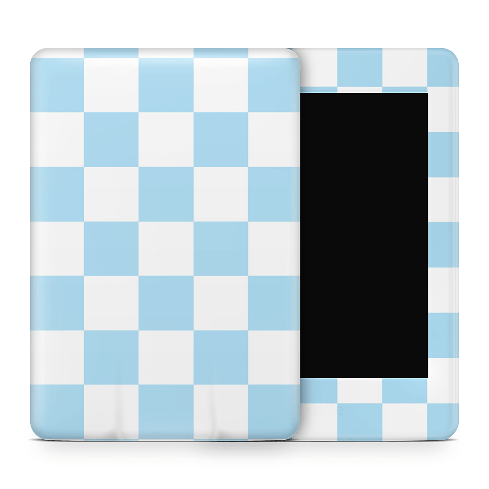 Blueberry Checkered Amazon Kindle Decal Skins