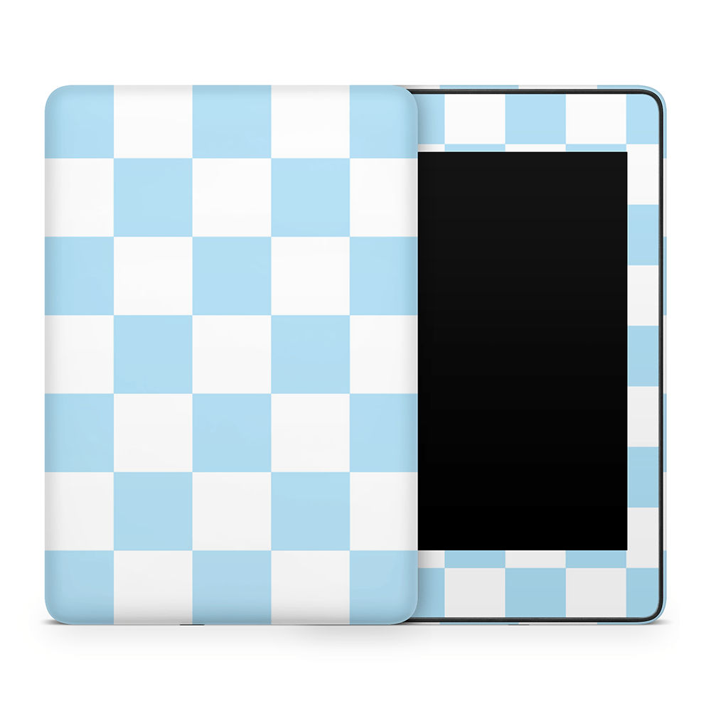 Blueberry Checkered Amazon Kindle Decal Skins