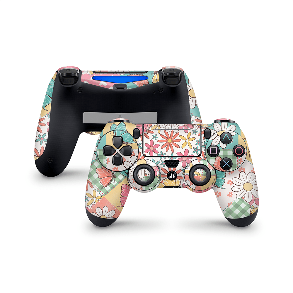 Butterfly Patchwork PS4 DualShock Controller Decal Skin