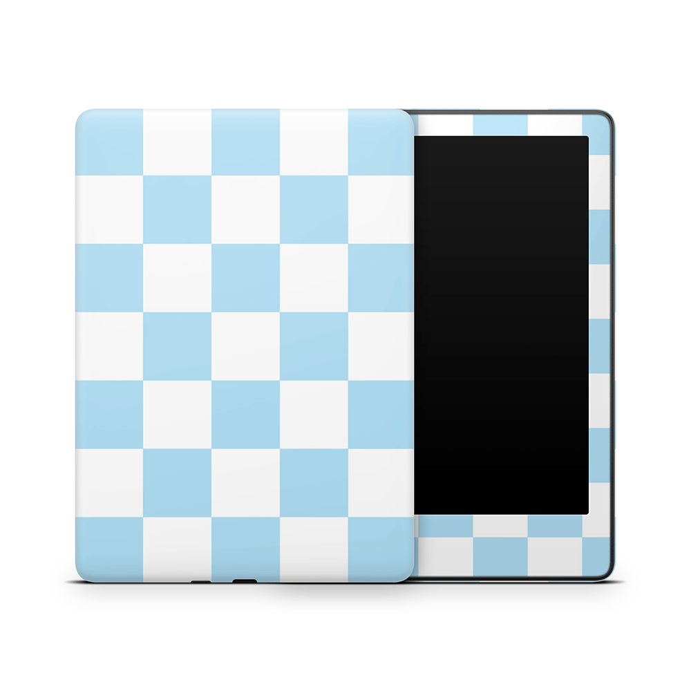 Blueberry Checkered Amazon Kindle Decal Skins