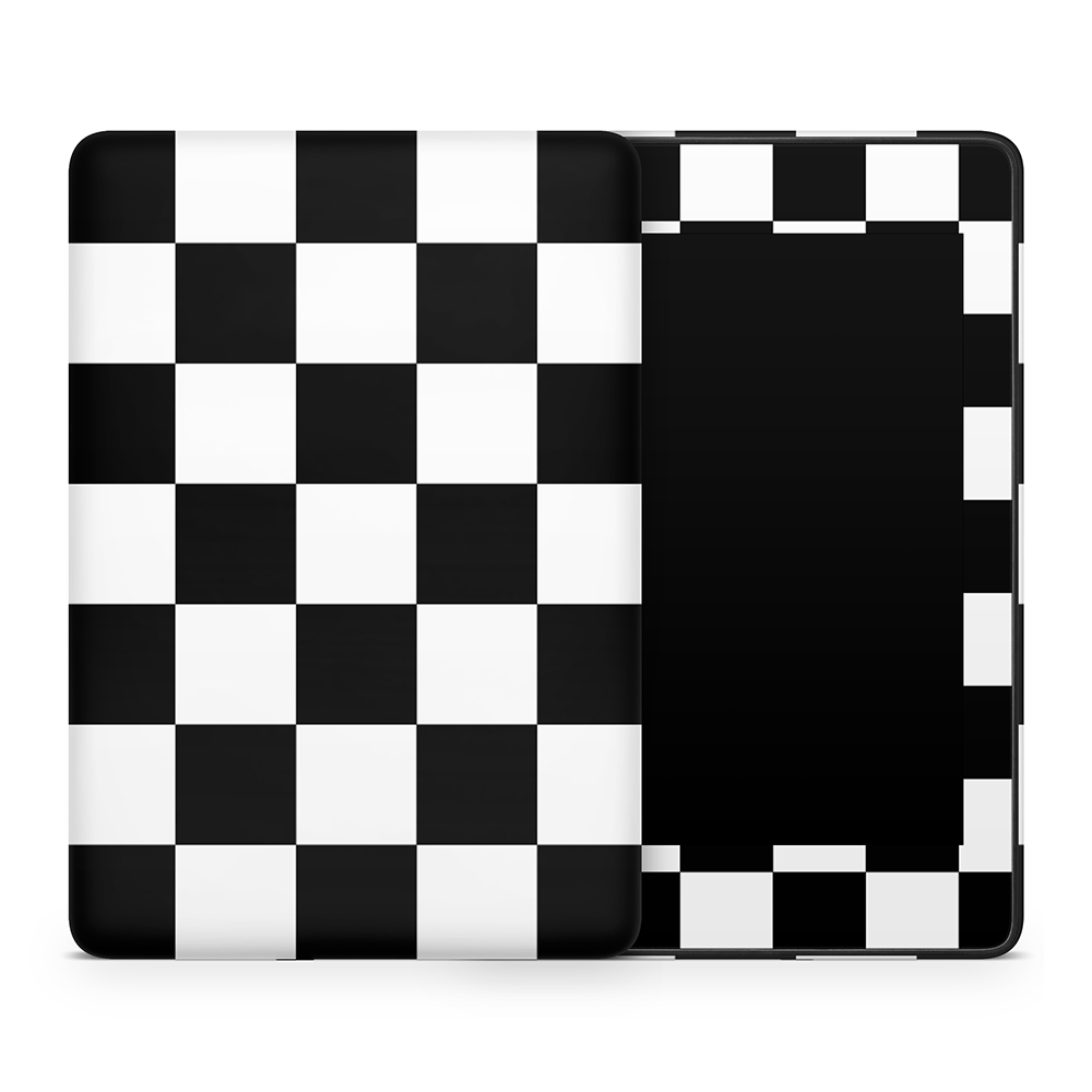 Black Checkered Amazon Kindle Decal Skins