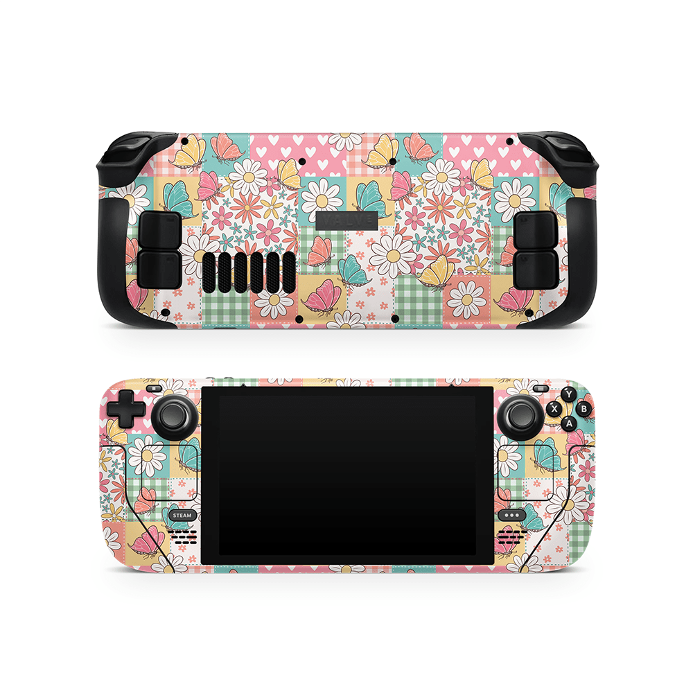 Butterfly Patchwork Steam Deck LCD / OLED Decal Skin