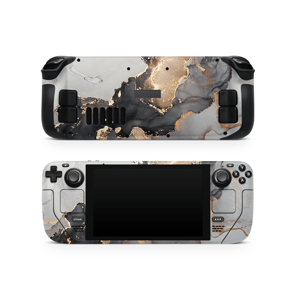 Black Marble Steam Deck LCD / OLED Decal Skin