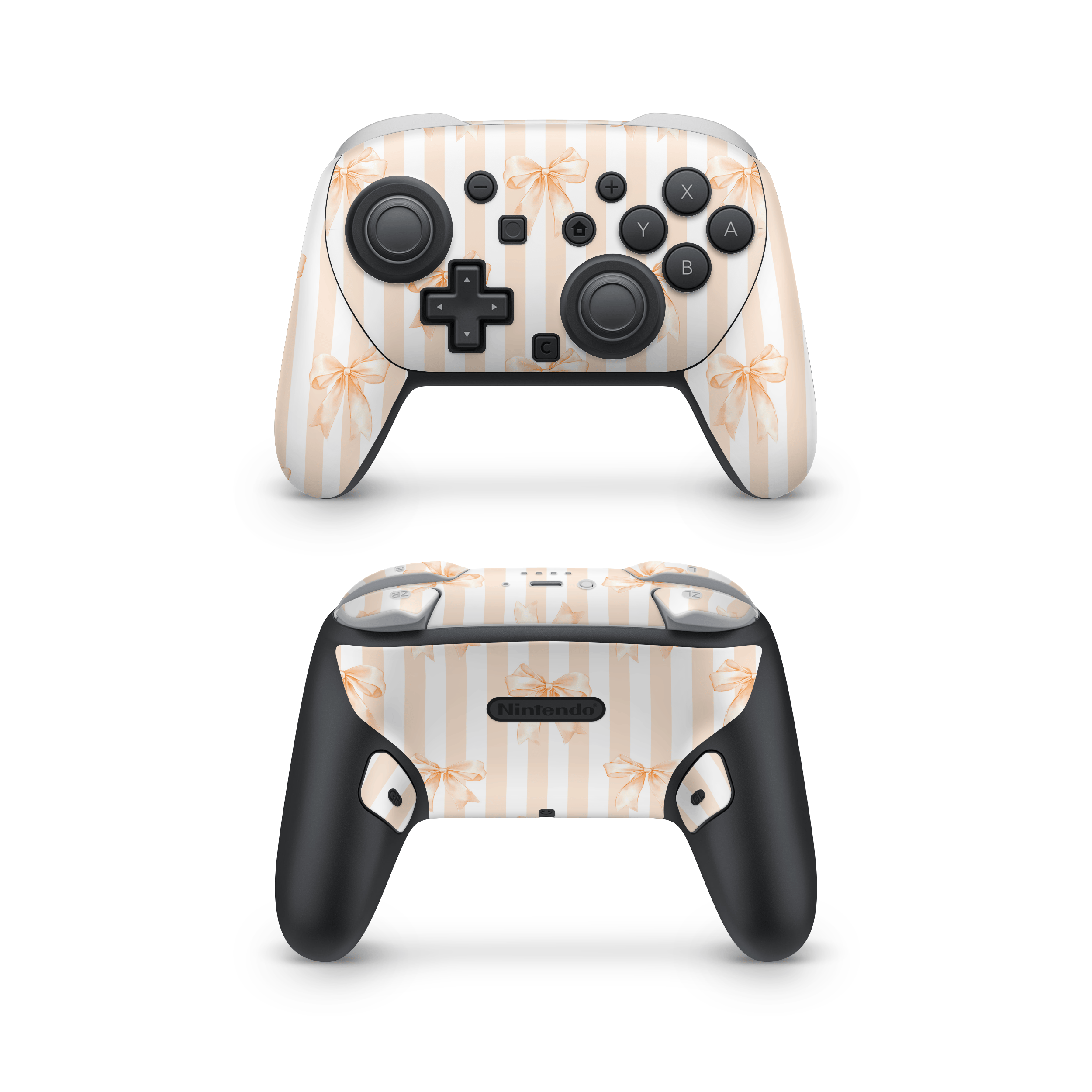 Apricot Bows Nintendo Switch Pro Controller Decal Skins