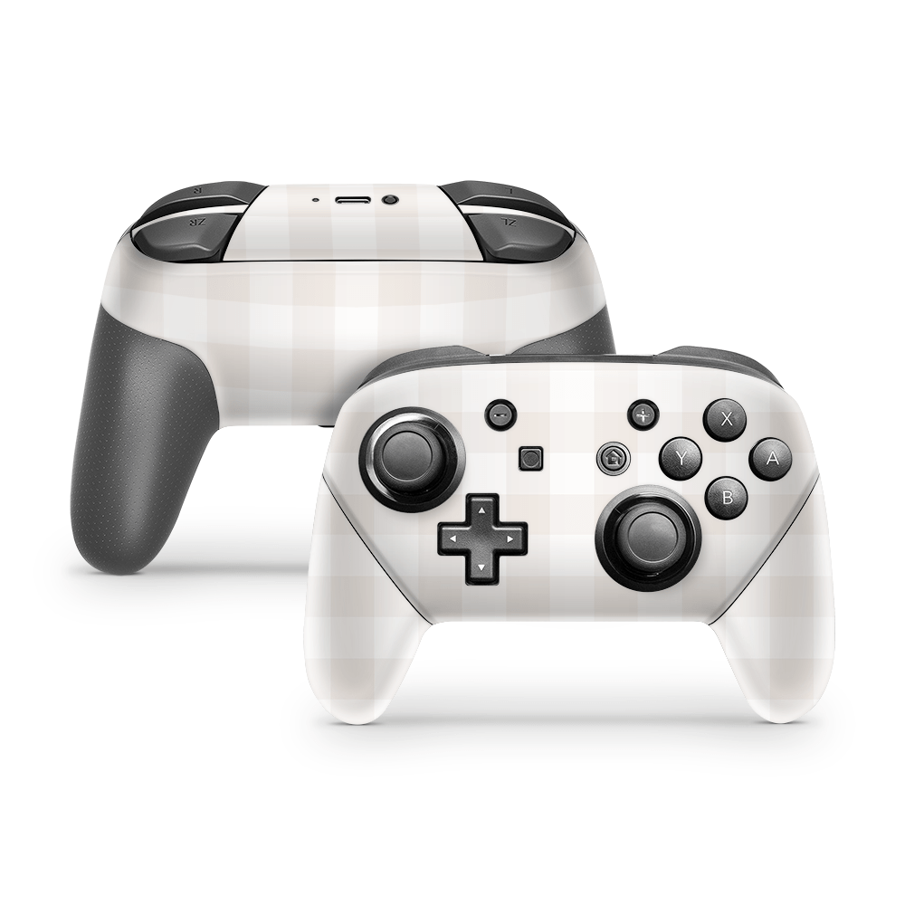 Beige Linen Nintendo Switch Pro Controller Decal Skins