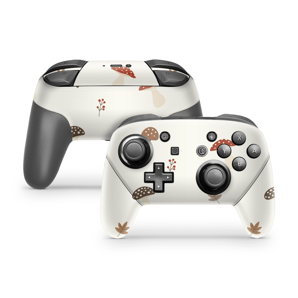 Autumn Mushies Nintendo Switch Pro Controller Decal Skins