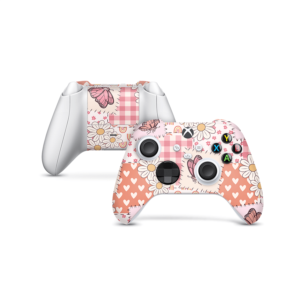 Blush Patchwork Xbox Series Controller Decal Skin