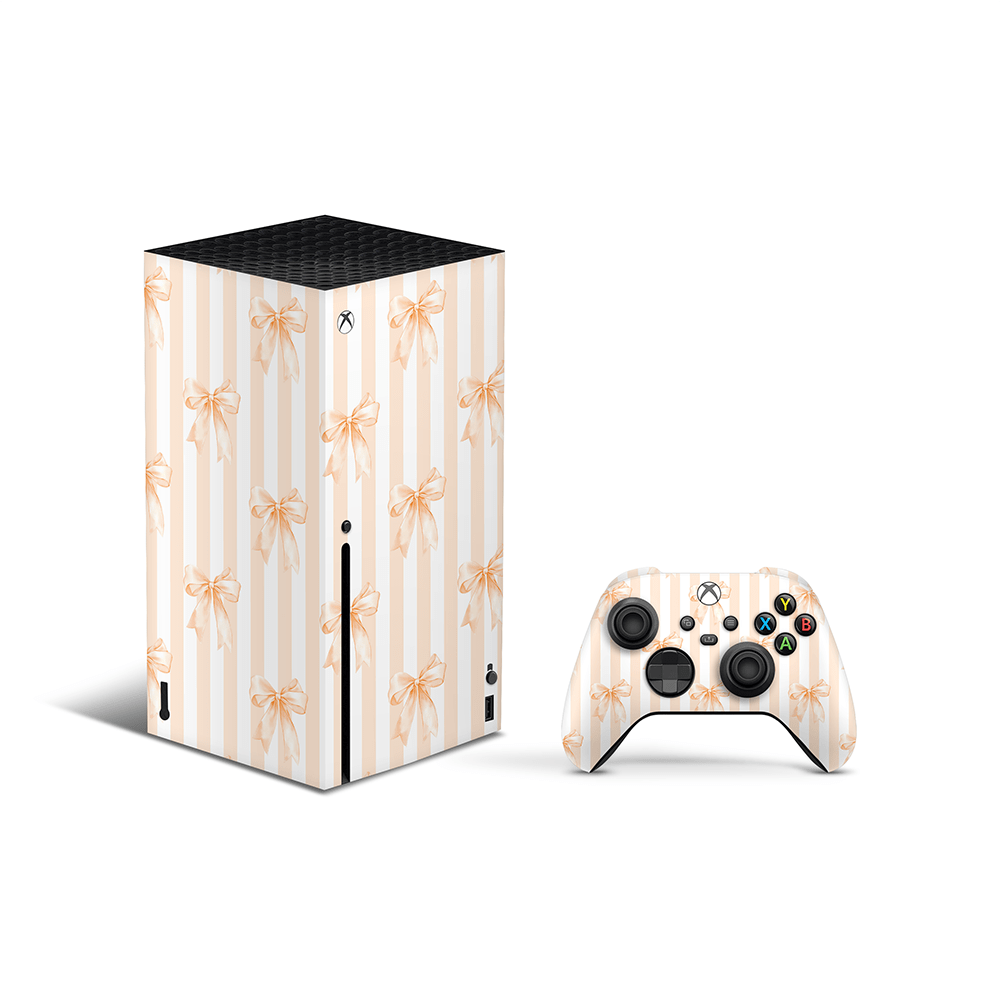 Apricot Bows Xbox Series X Decal Skin