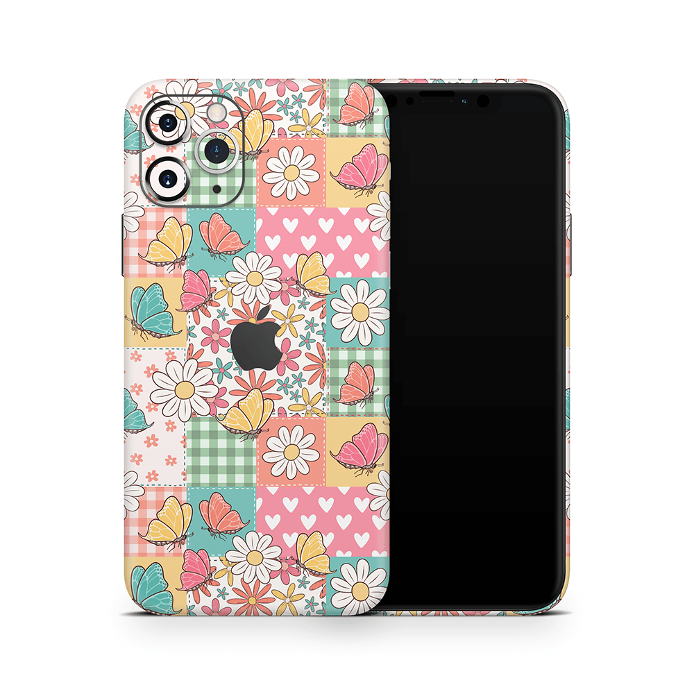 Butterfly Patchwork Apple iPhone Decal Skins