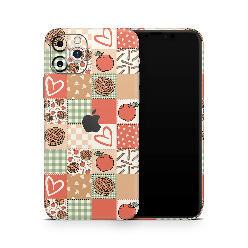 Cozy Pie Patchwork Apple iPhone Decal Skins
