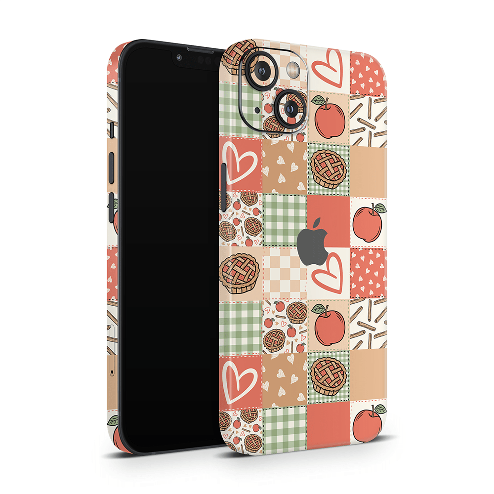 Cozy Pie Patchwork Apple iPhone Decal Skins