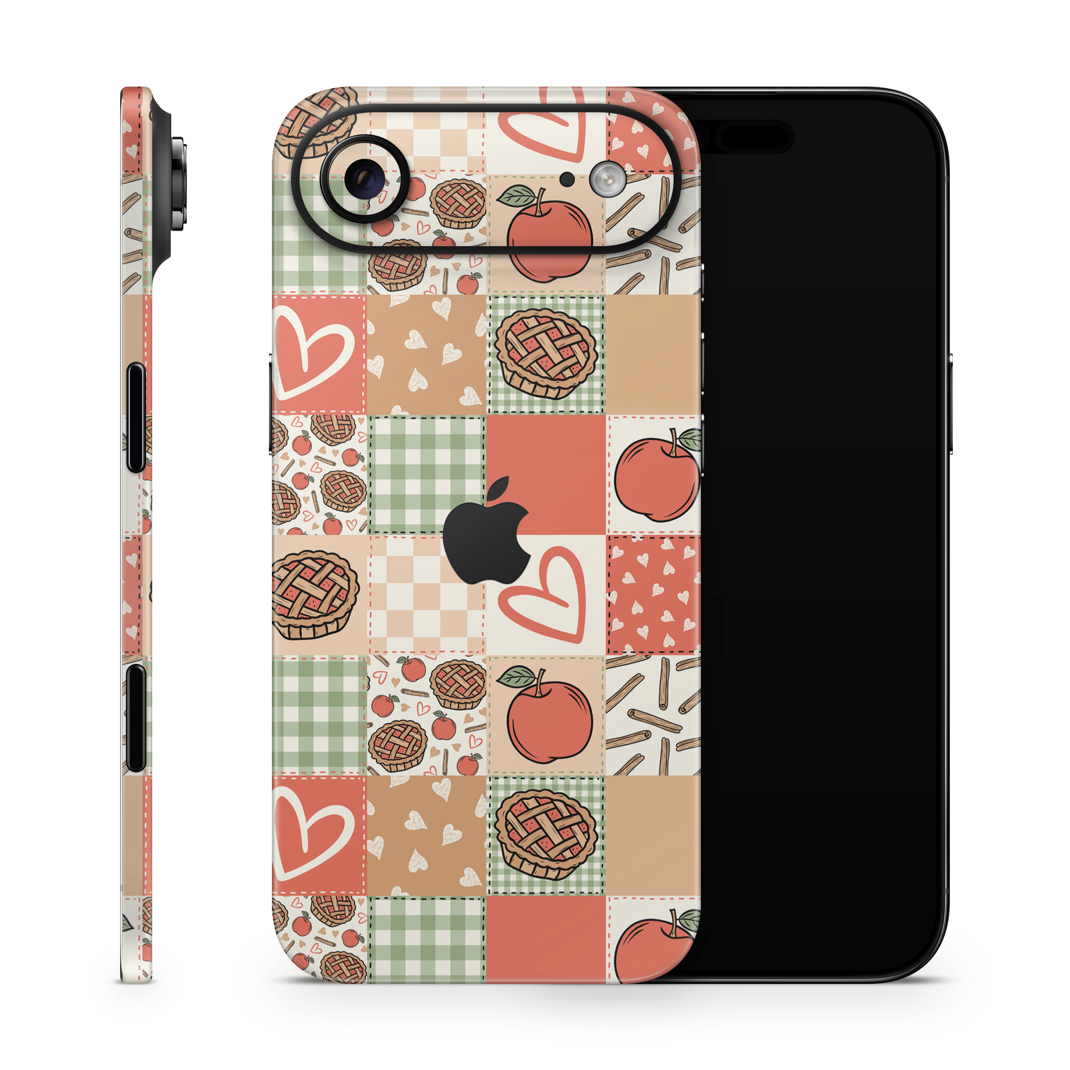 Cozy Pie Patchwork Apple iPhone Decal Skins