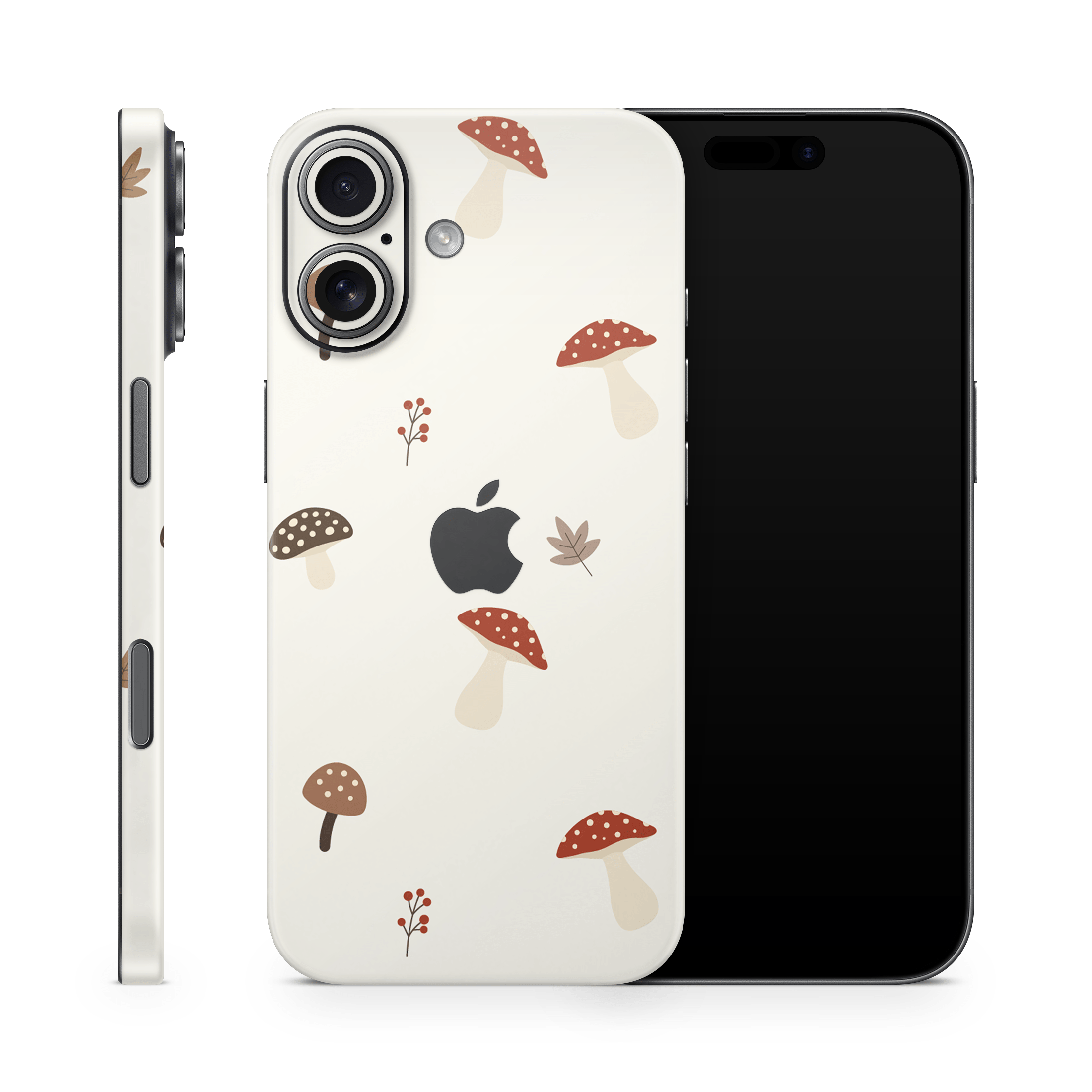 Autumn Mushies Apple iPhone Decal Skins