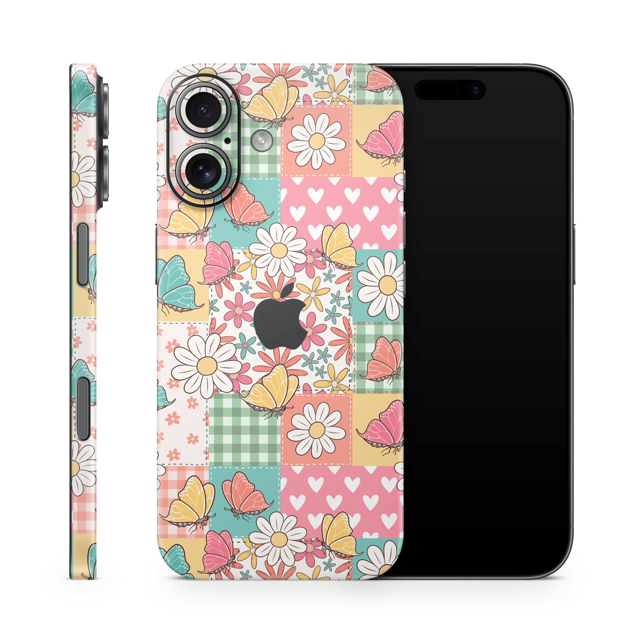 Butterfly Patchwork Apple iPhone Decal Skins