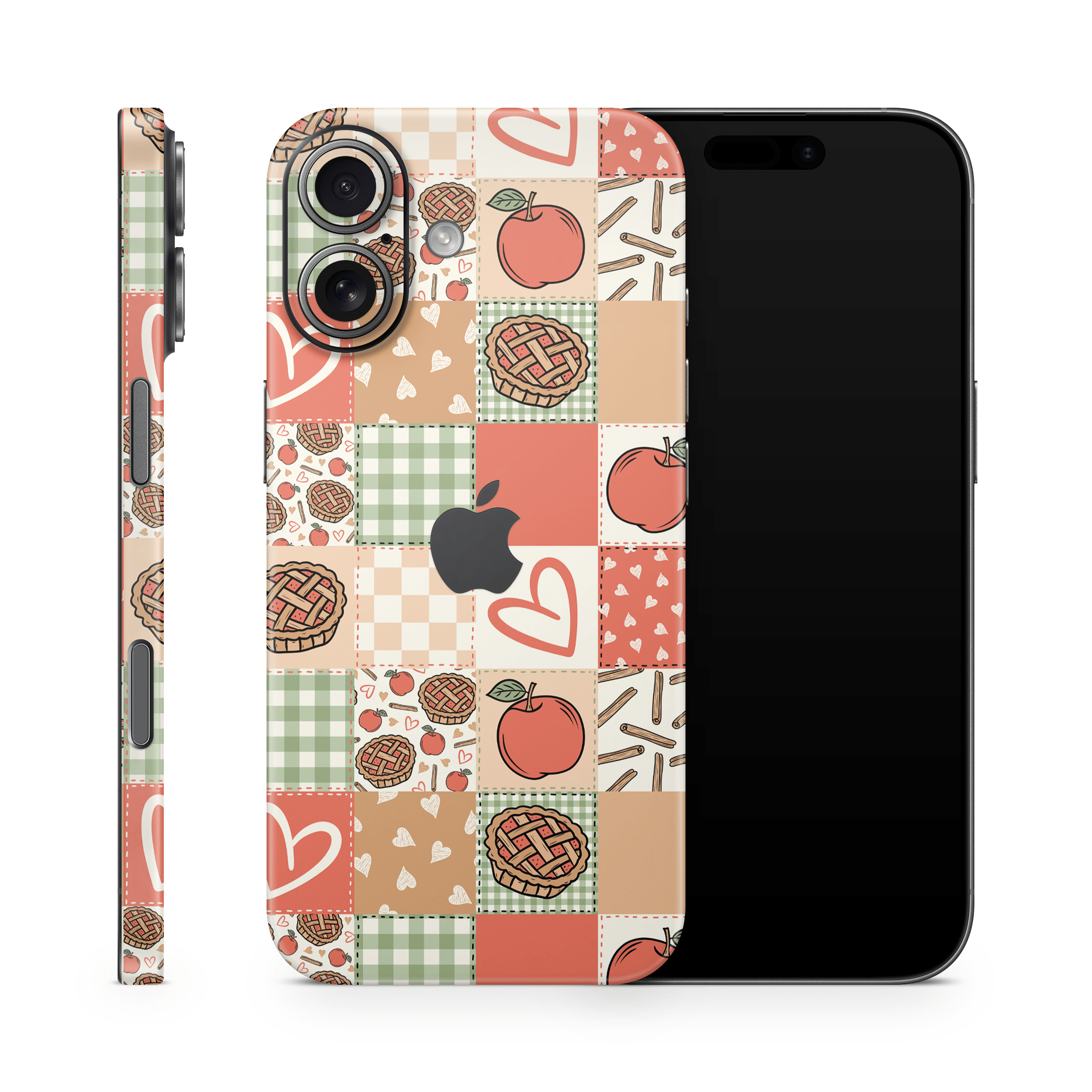 Cozy Pie Patchwork Apple iPhone Decal Skins