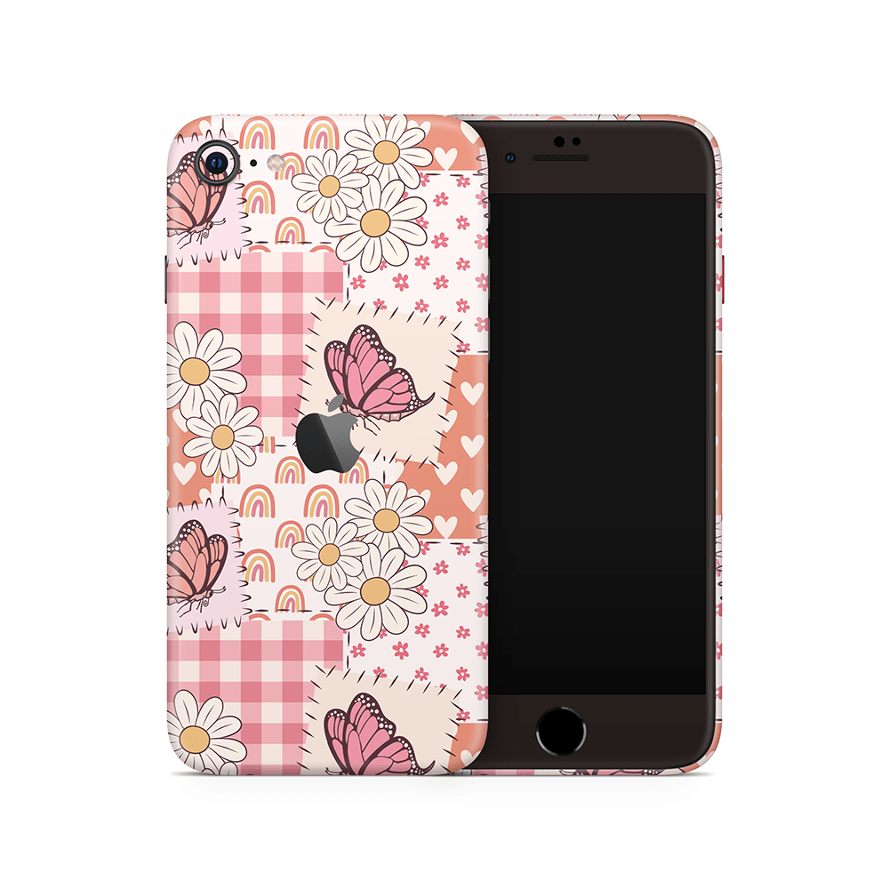 Blush Patchwork Apple iPhone Decal Skins