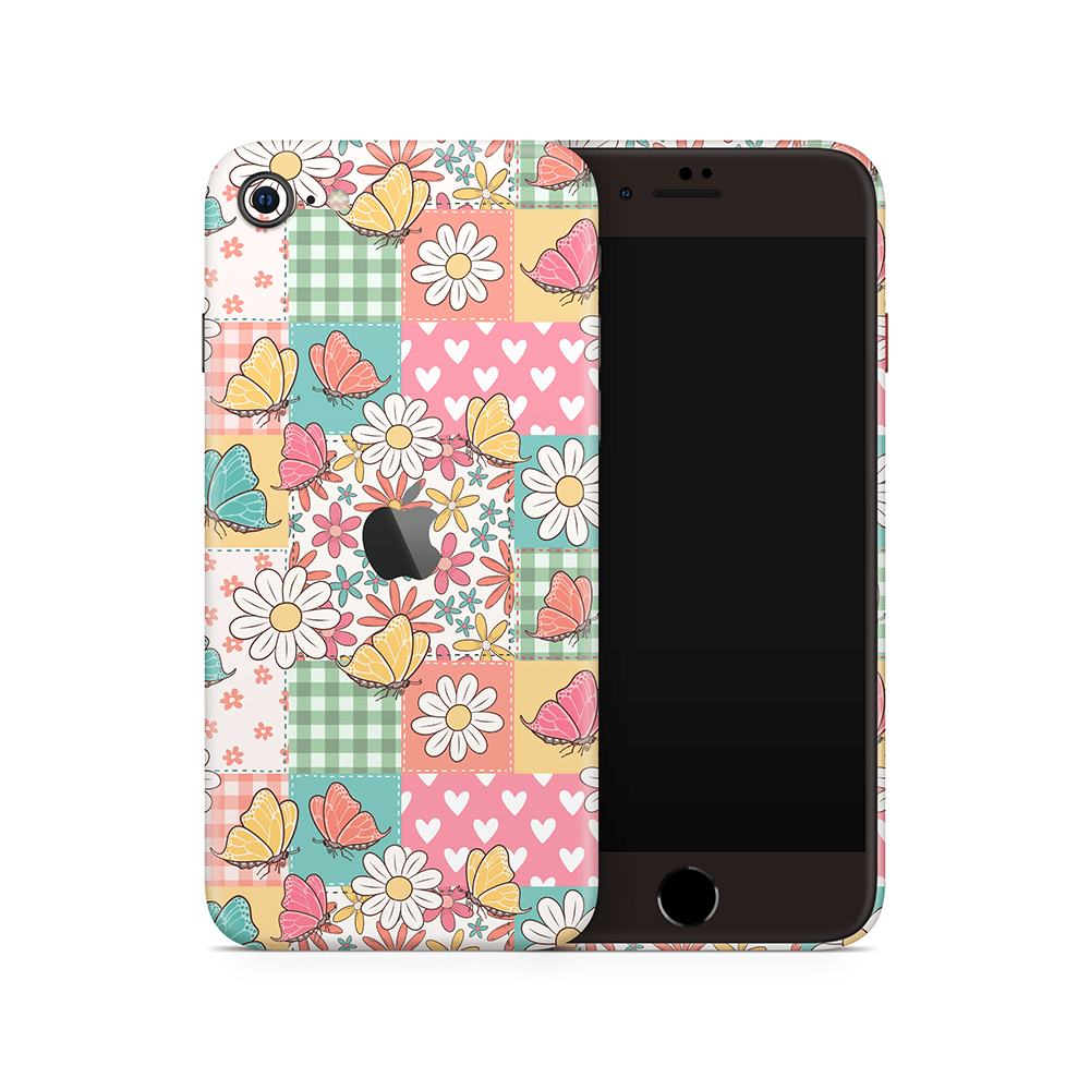 Butterfly Patchwork Apple iPhone Decal Skins